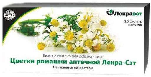 Цветки ромашки, фиточай, 1.5 г, 20 шт.